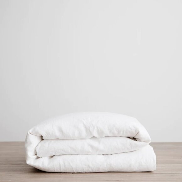 Brooklinen 100% Belgian Linen Duvet in White King/Cali King - Picture 1 of 4